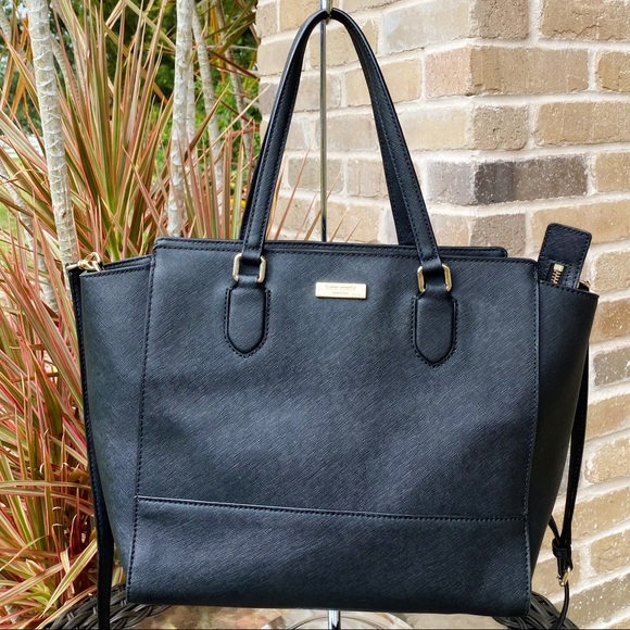 Kate spade black large satchel crossbody - Picture 4 of 8